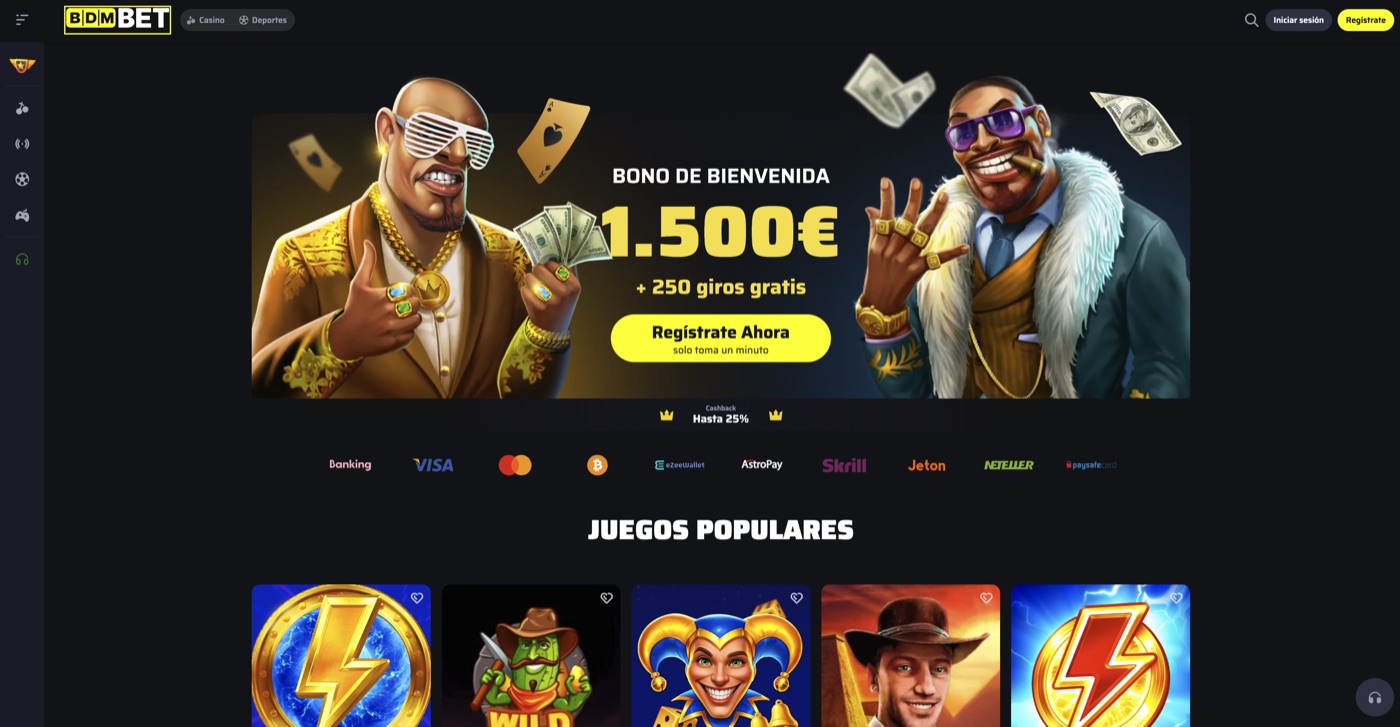 Lobby del casino BDMBet